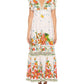 Off-white v-neck floral dress