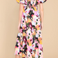 Floral Print Boat Neck Maxi Dress