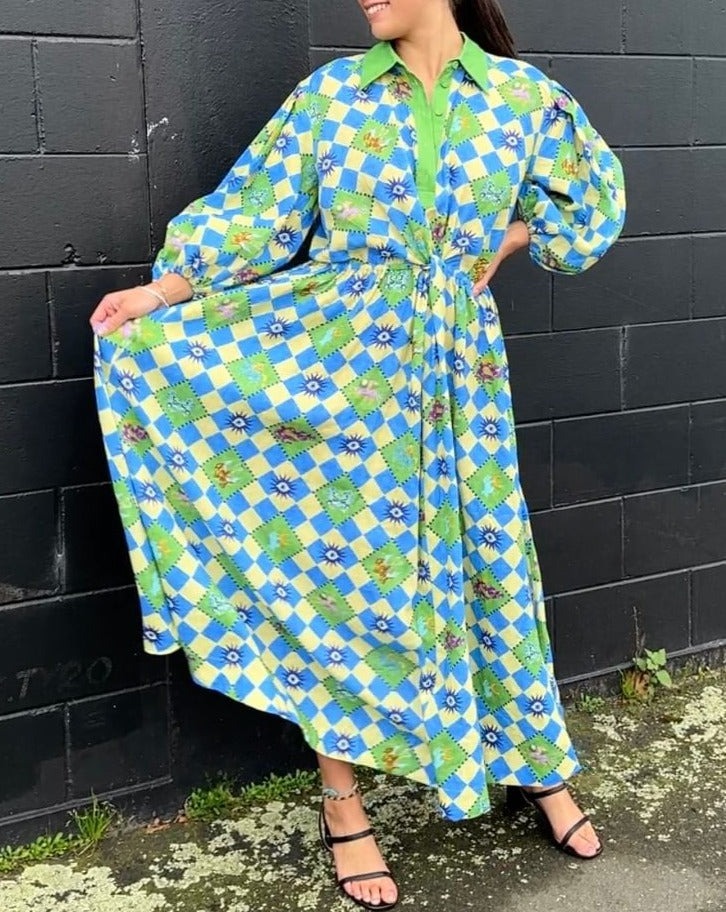 the Green Fantastic Front Shirtdress