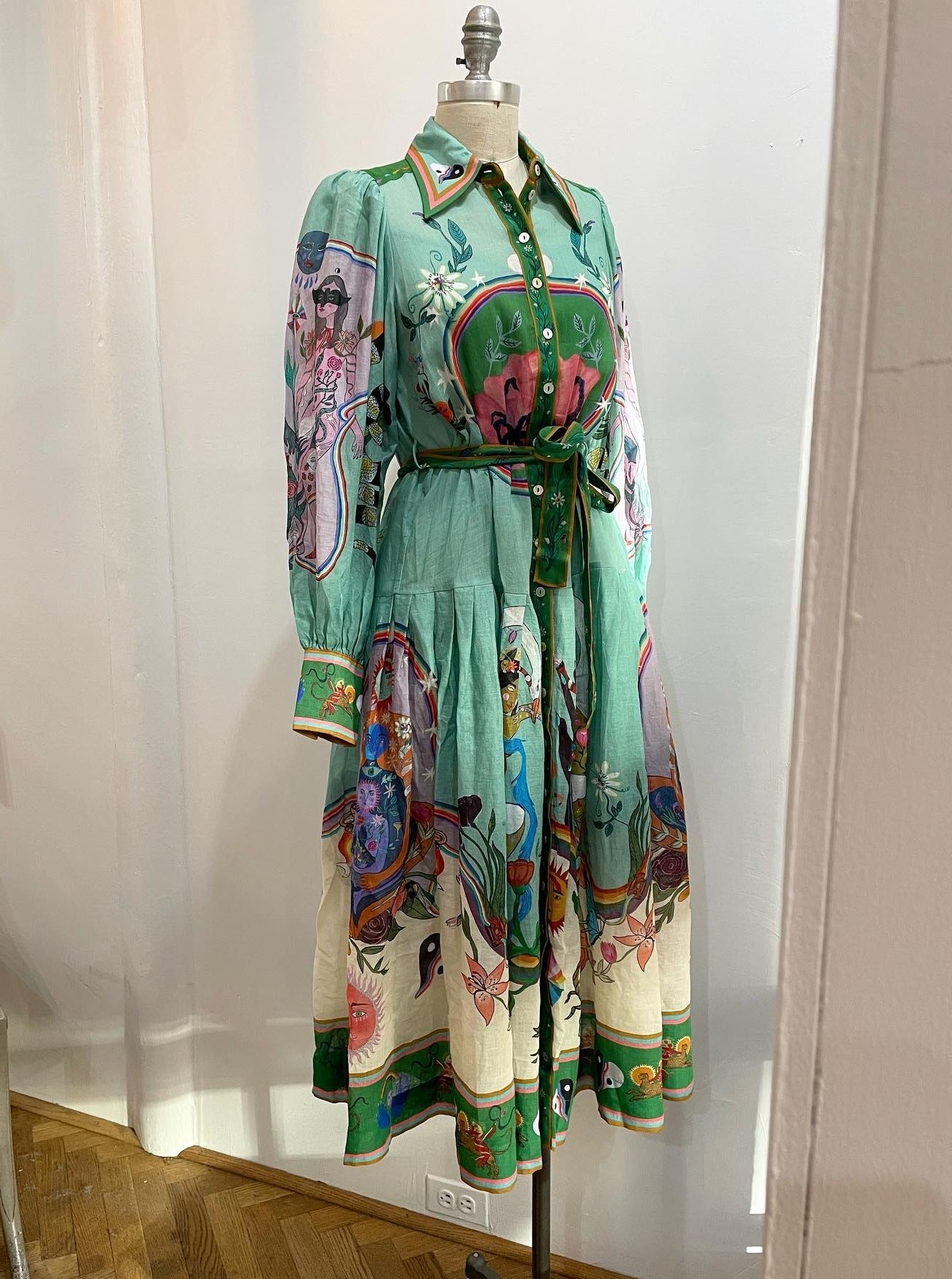 Multi Evergreen Shirtdress