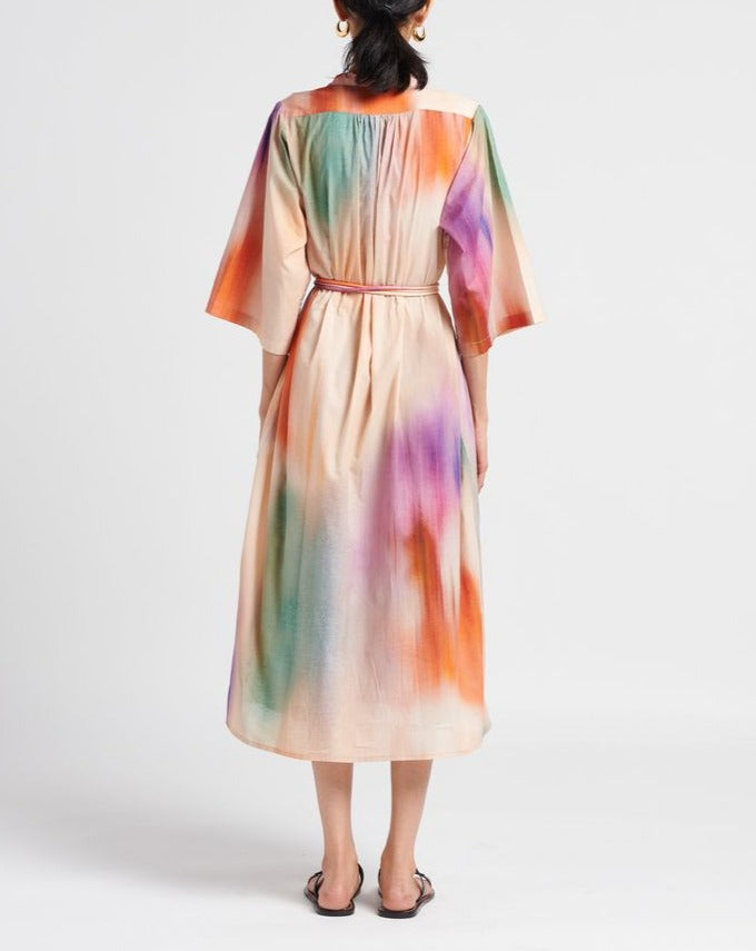 Multicolored Long organic cotton dress