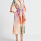 Multicolored Long organic cotton dress