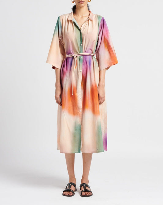 Multicolored Long organic cotton dress