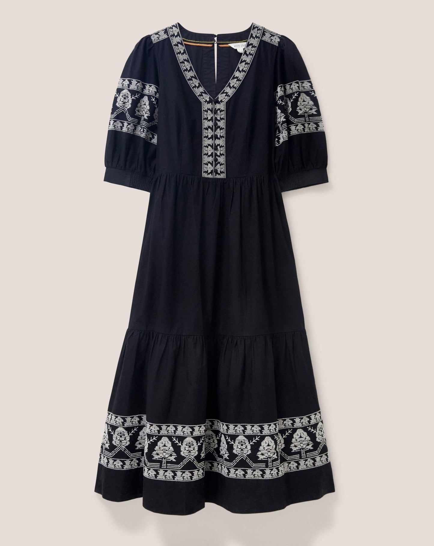 Elegant Embroidered Midi Dress