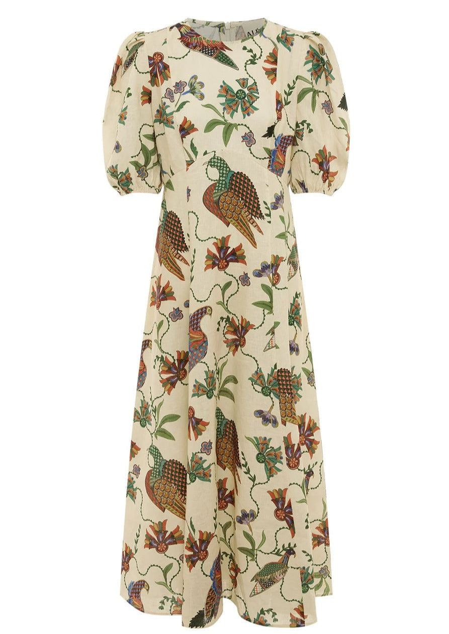 Birdie linen midi dress