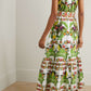 Biba tiered printed cotton-poplin maxi dress