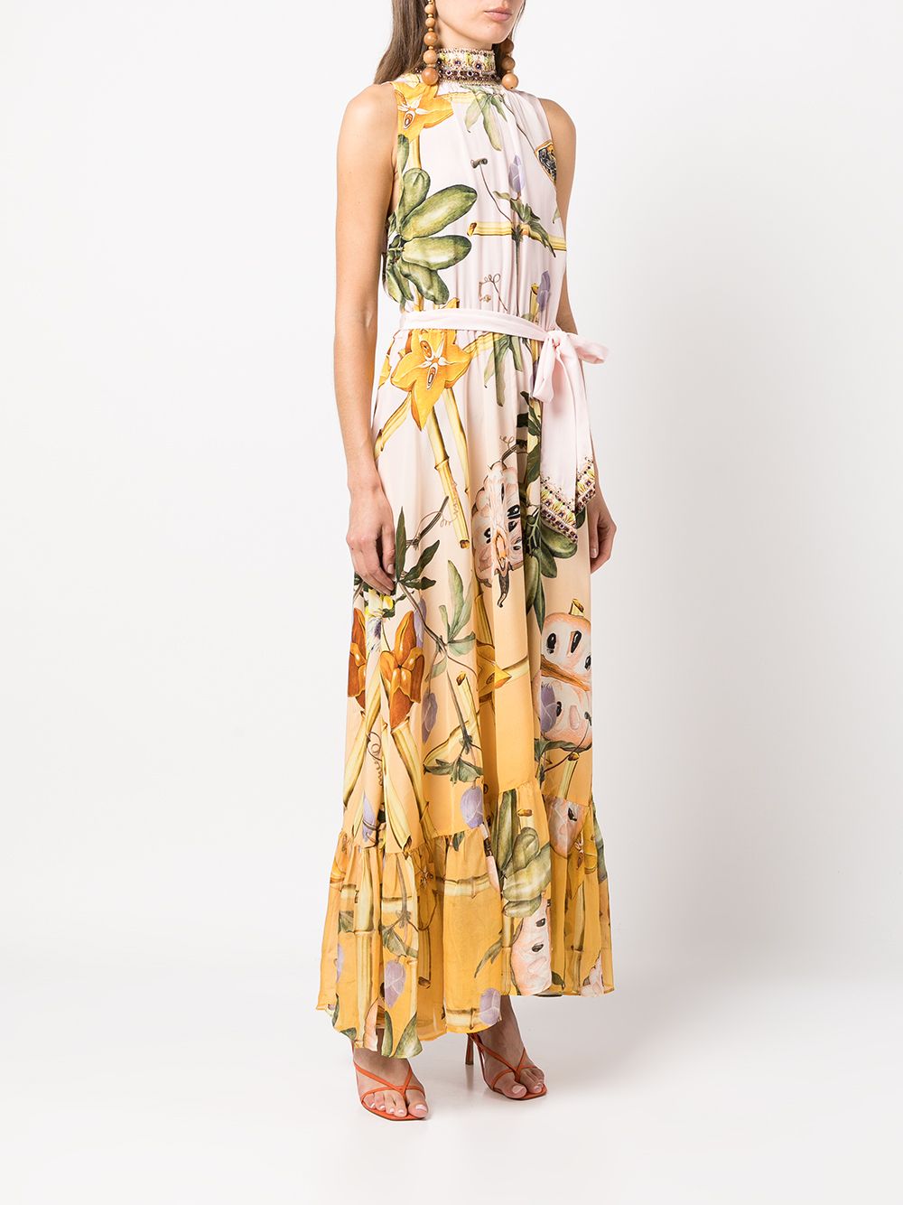 Printed Sleeveless Maxi Dress