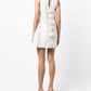 Lorie Floral-applique Silk Mini Dress In White