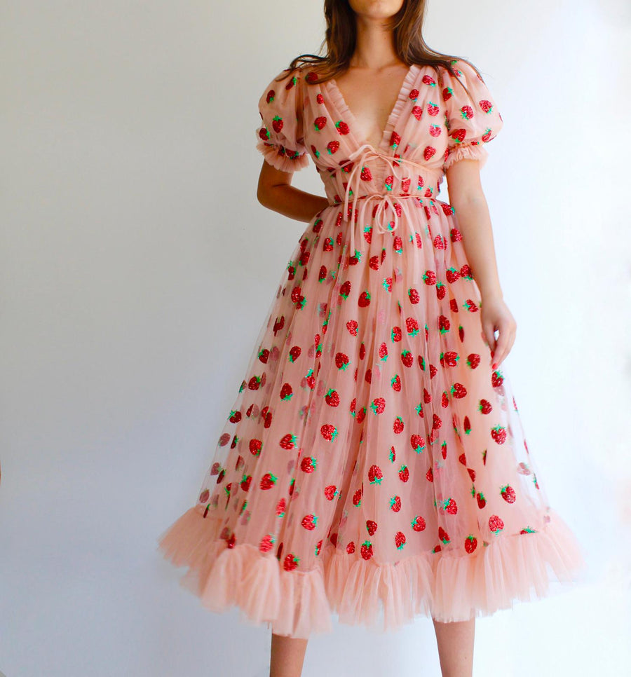 Strawberry Midi Dress