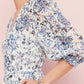 Blue white floral dress