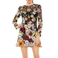 Three-dimensional flower wrap hip sexy dress