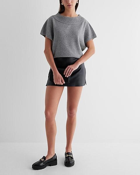 Crew Neck Short Sleeve Sweater