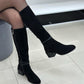 Fall and winter padded suede suede boots