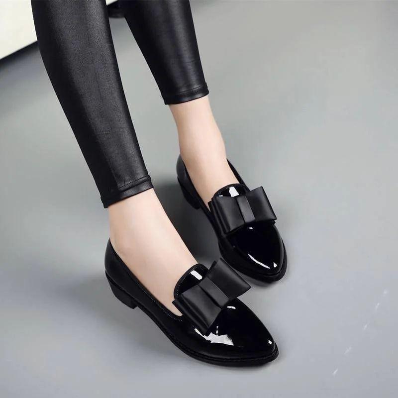 Casual Patent Shiny Leather Pumps