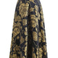 GOLDEN BOUQUET JACQUARD EMBOSSED MAXI SKIRT