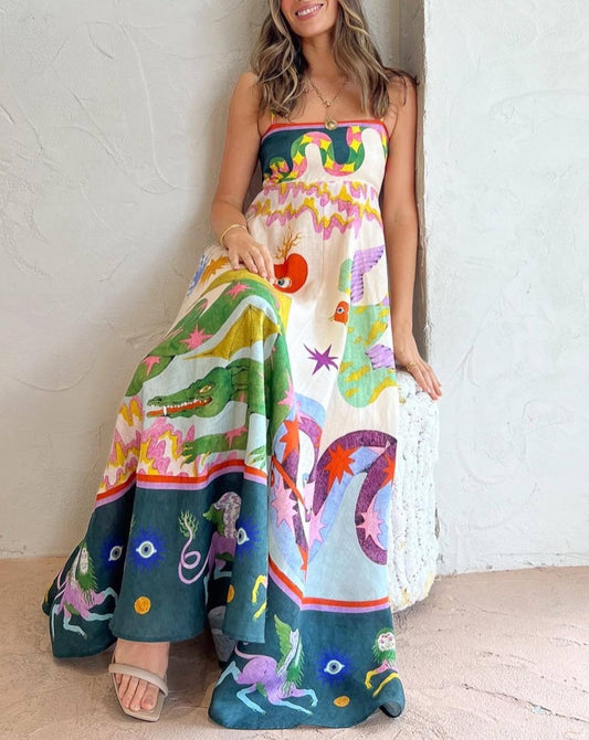 the Seeker Sundress in Multi