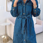 Belted Denim Shirtdress