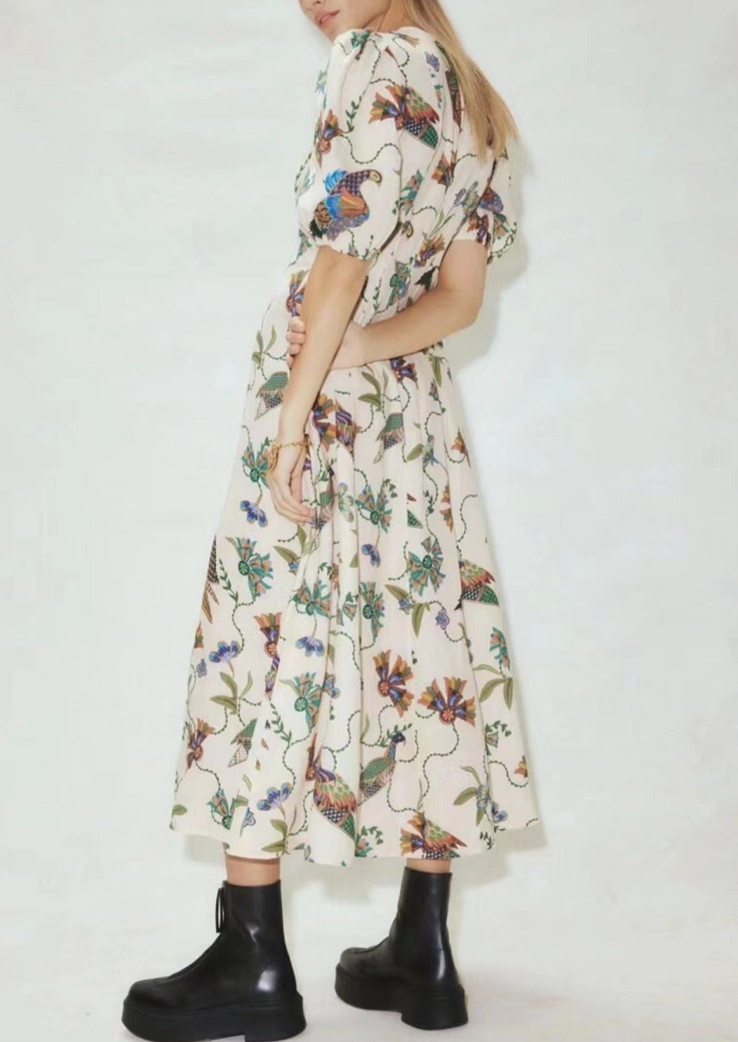 Birdie linen midi dress