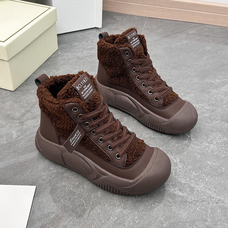 New High-top Warm Thick-soled Ankle Boots