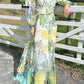 Printed Long Sleeve Maxi Dress