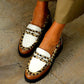 Leopard Print Color Block Suede Loafers