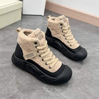 New High-top Warm Thick-soled Ankle Boots