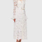 Lace Butterfly Sleeve Midi Dress