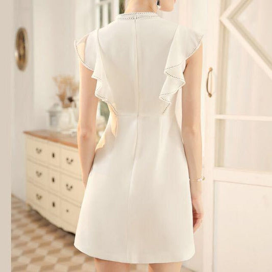 White airy sleeveless dress