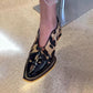 Women's Fashion Pointed Leopard Thick Heel Shoes