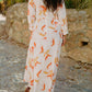 Printed Long Sleeve Maxi Dress