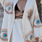 Fringes Muslin Kimono Evil Eye Cotton Robe