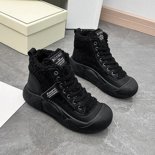 New High-top Warm Thick-soled Ankle Boots