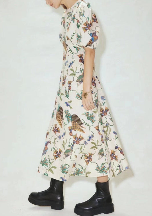 Birdie linen midi dress