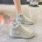 Rhinestone High-top Platform Shoes