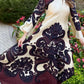 Silk Placement Print Long Sleeve Maxi Dress