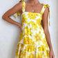 Yellow daisy halter dress