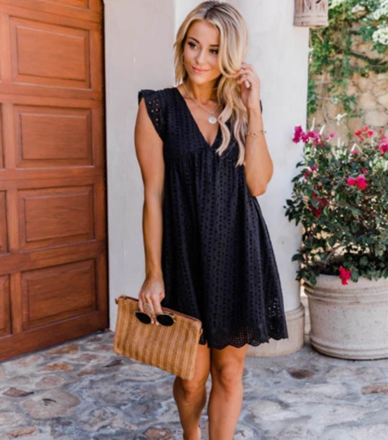 Fresh V-Neck Mini Dress