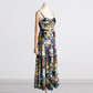 Vintage Printed Strap Midi Dress