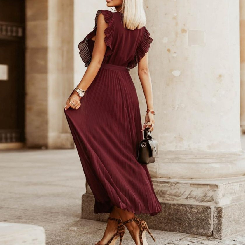 Fashion Chiffon Pleated Dress