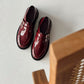 Autumn Shiny Leather Loafers