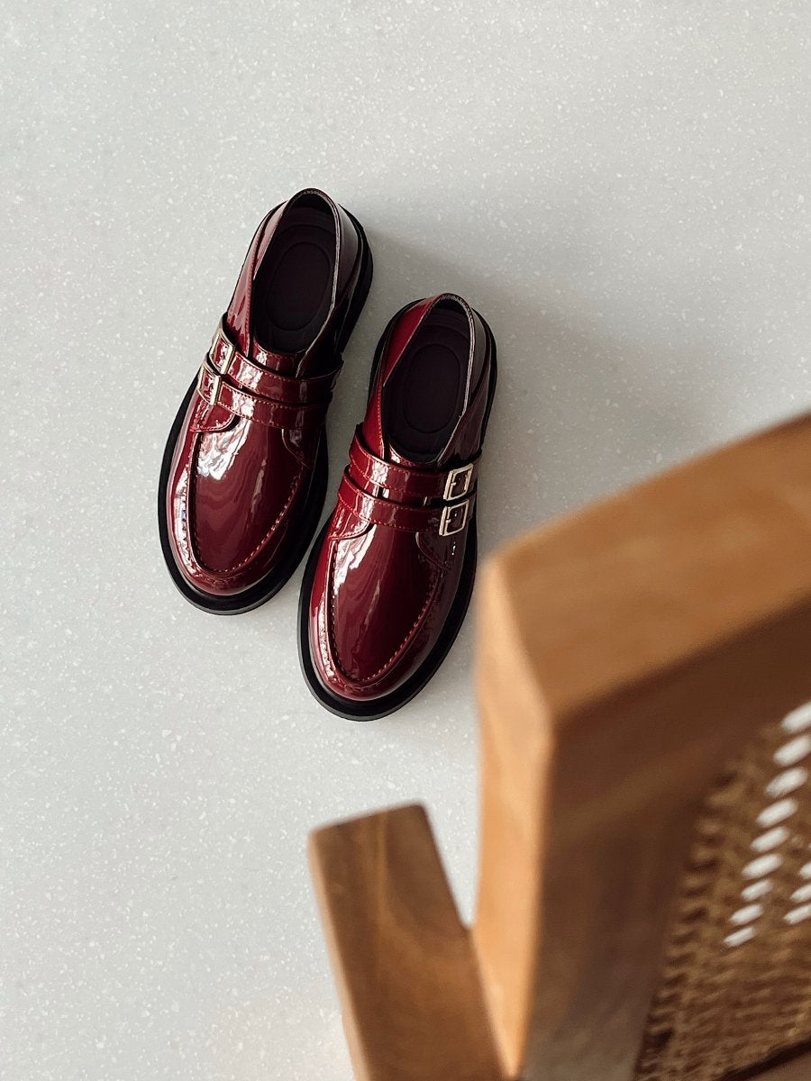 Autumn Shiny Leather Loafers