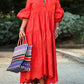 Red Elegant Lady Simple Fashion Long Dress