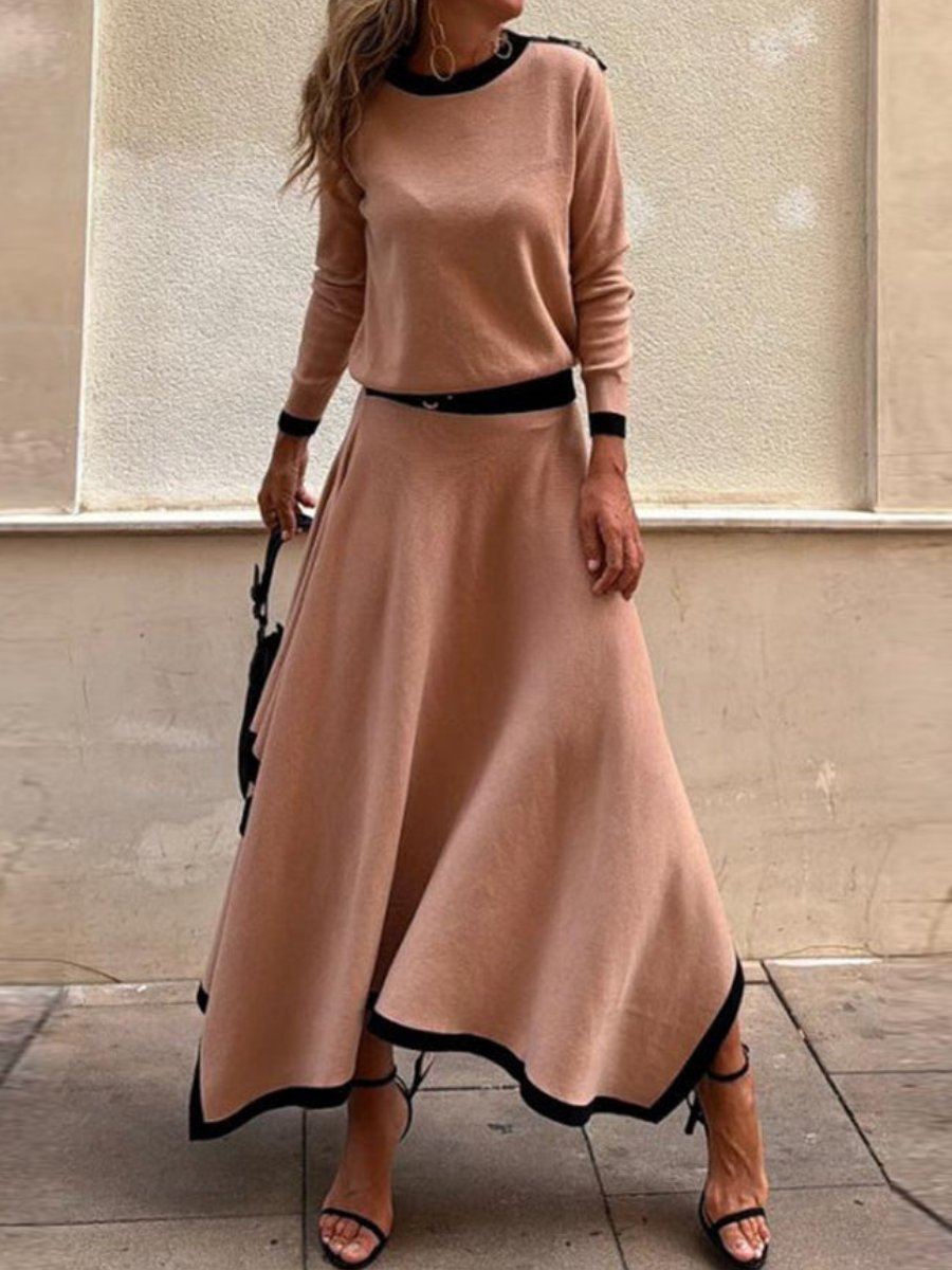 Long Sleeve Smple Loose Dress