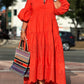 Red Elegant Lady Simple Fashion Long Dress