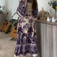 Long Sleeve Belted Floral Maxi Dress