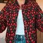 Fashionable Embroidered Daisy Bomber Jacket