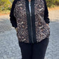 Fashion Slim Fit Elegant Leopard Print Coat