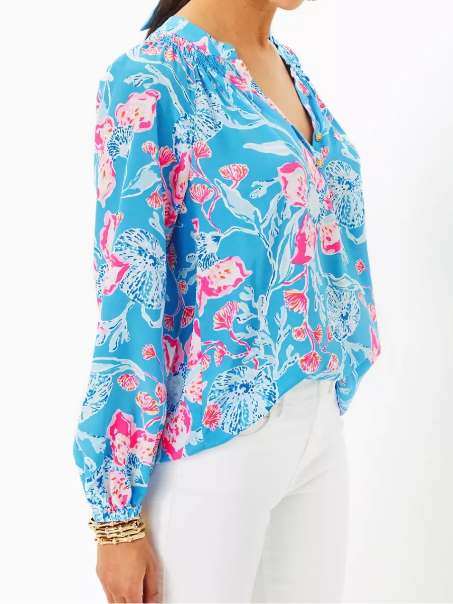 Floral Elegant Silk Top