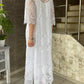 Loose Lace Trim Fashion Long Sleeve Dress