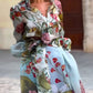 Fashion Long Sleeve Floral Loose Maxi Dress